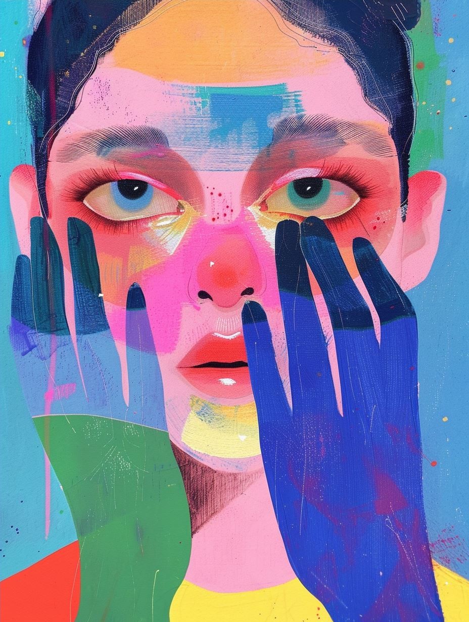 Neon Pop Surrealist Portrait - Image 4