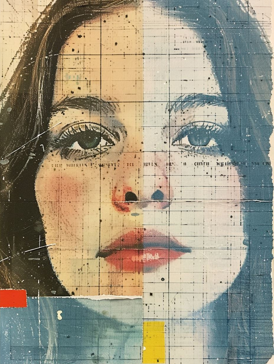 Fragmented Portraits in Grid Style - Image 2