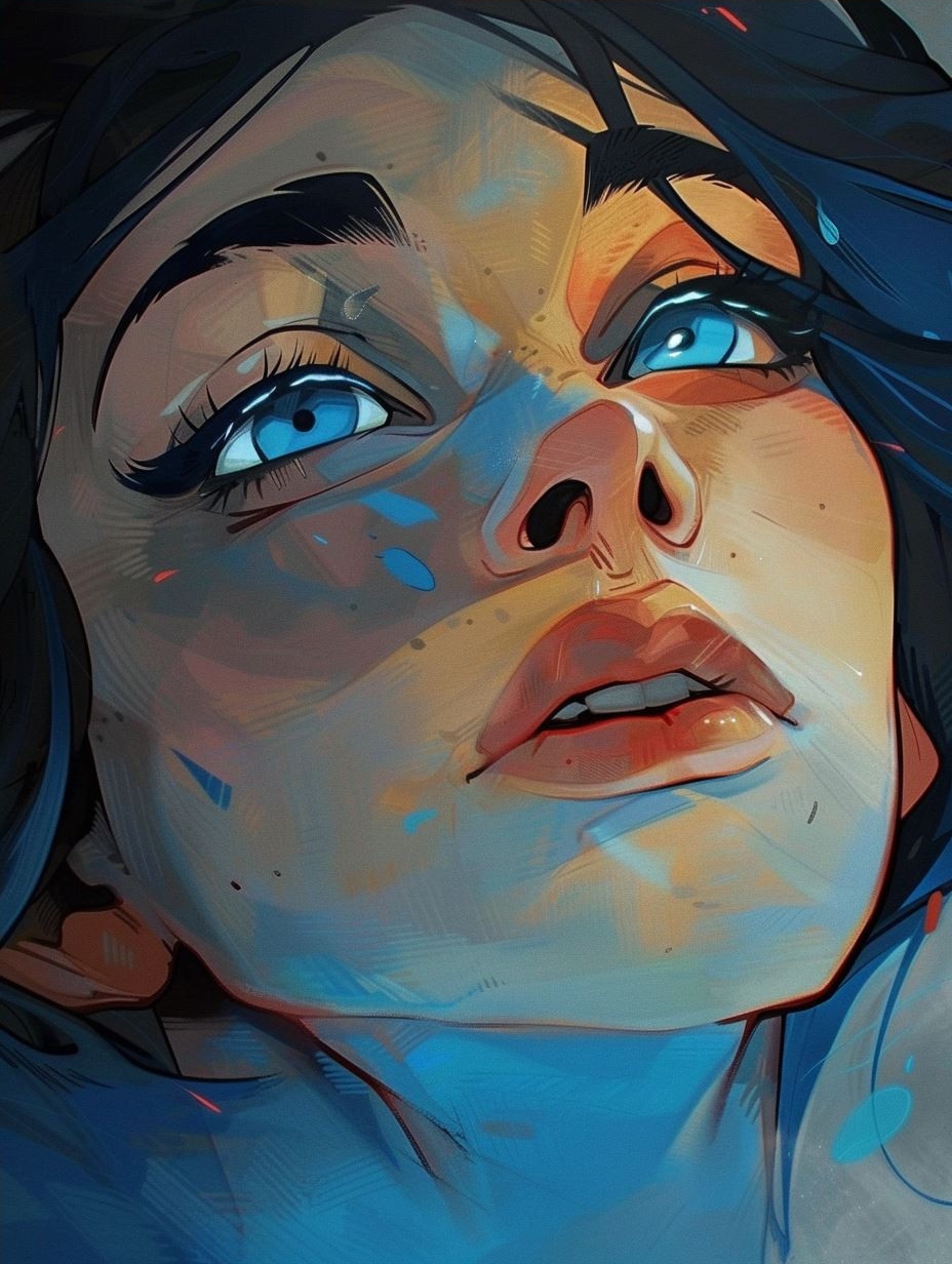Azure Visions: Digital Portrait Collection - Image 4