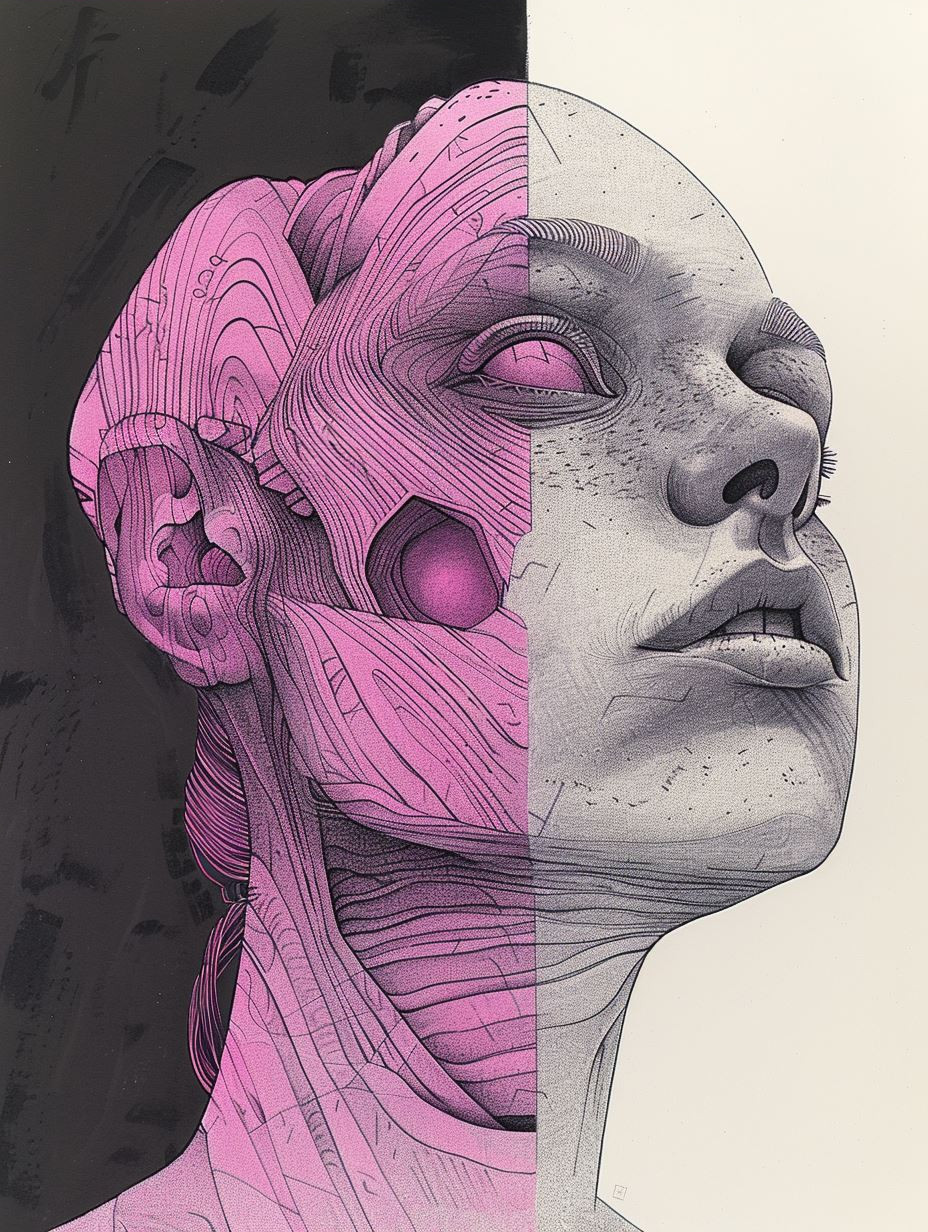 Ethereal Topographic Portrait Study - Image 4