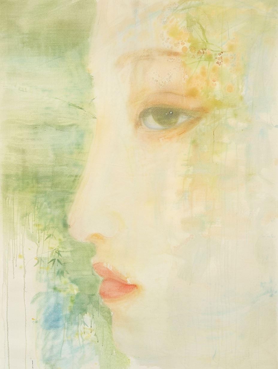 Ethereal Whispers of Pale Green - Image 2