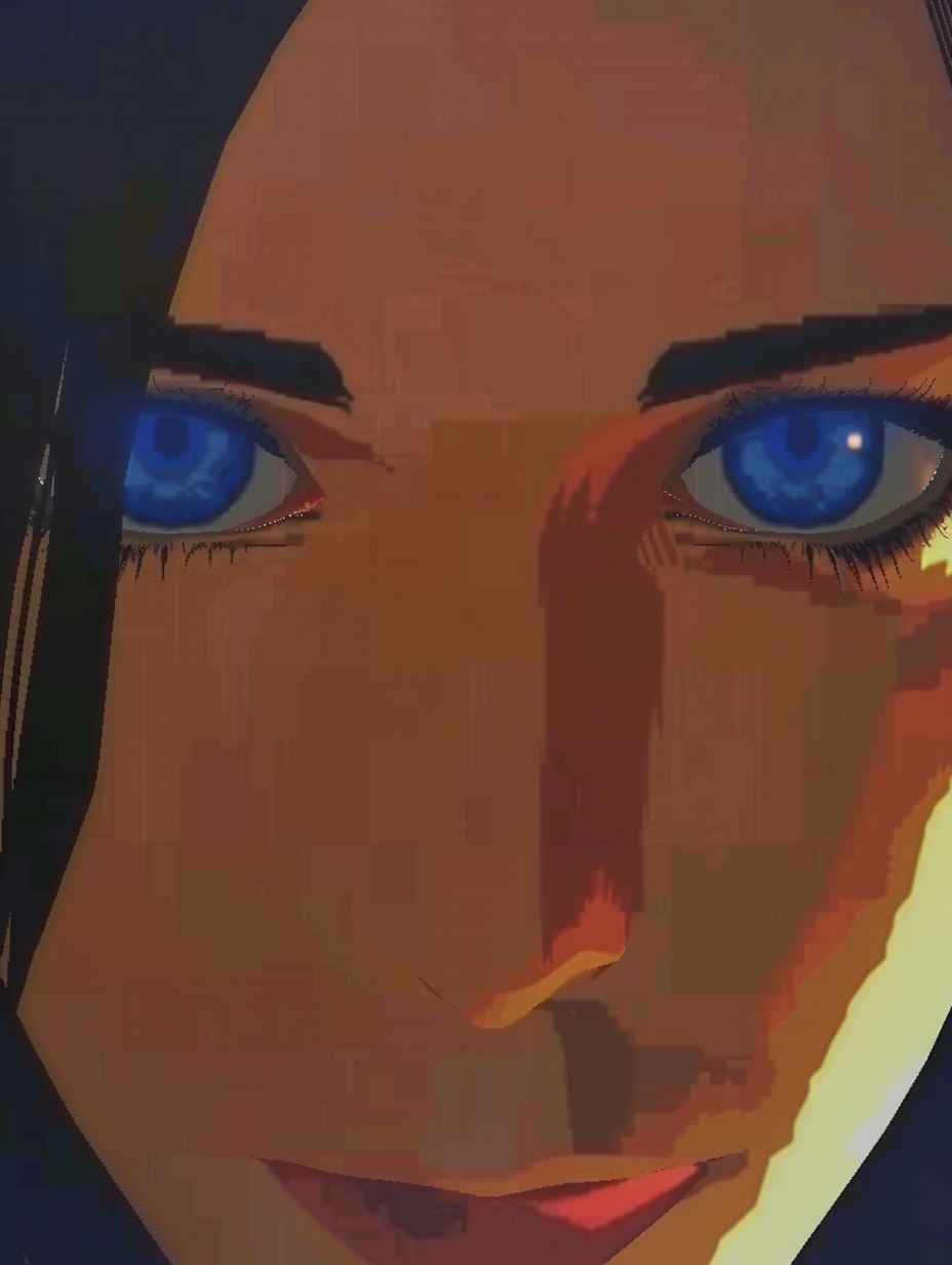 Azure Gaze Digital Art - Image 1