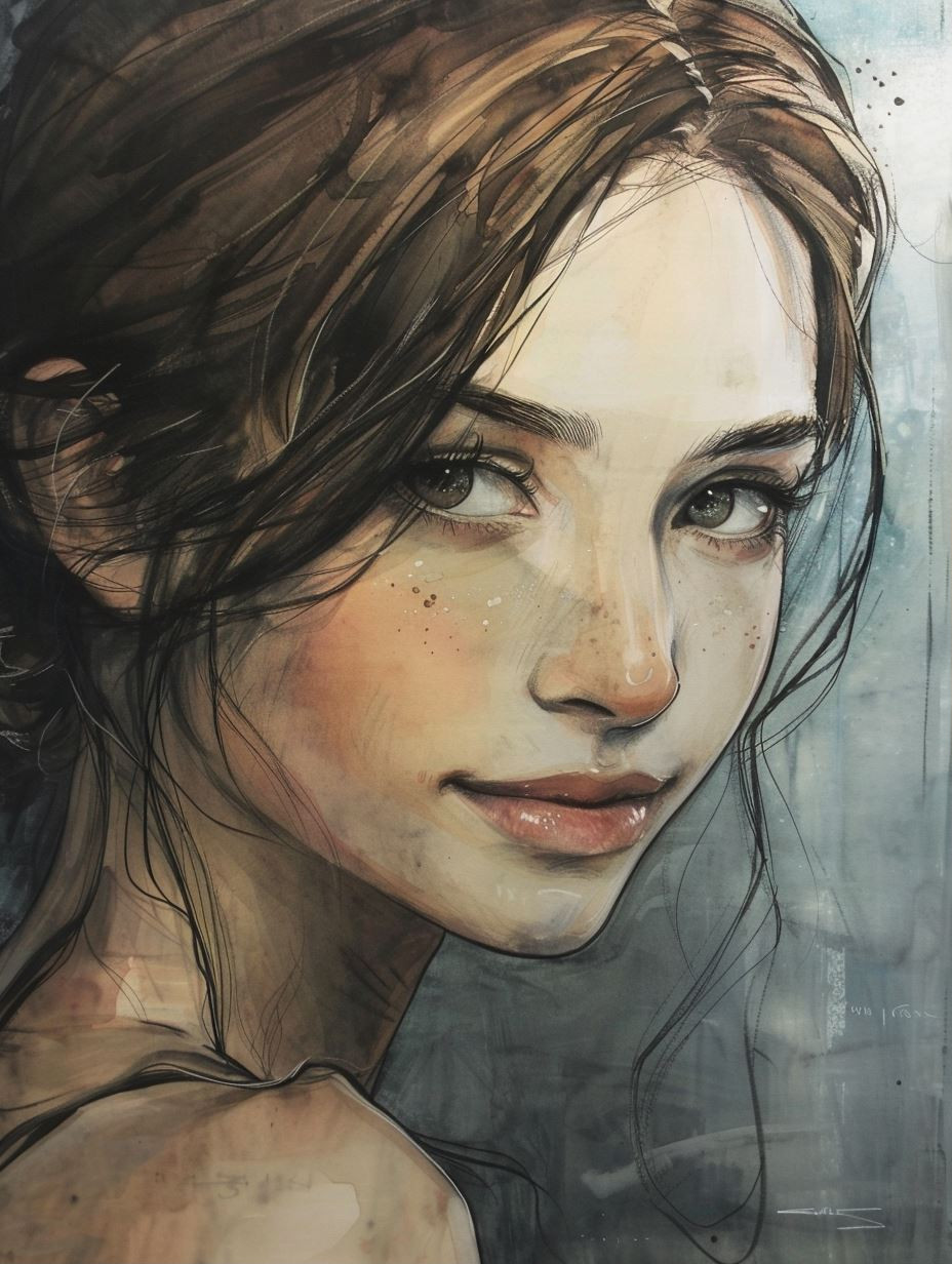 Emotional Expressions in Digital Portrait Art - Image 1