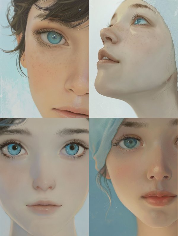 Azure Gazes: A Study in Blue Eyes