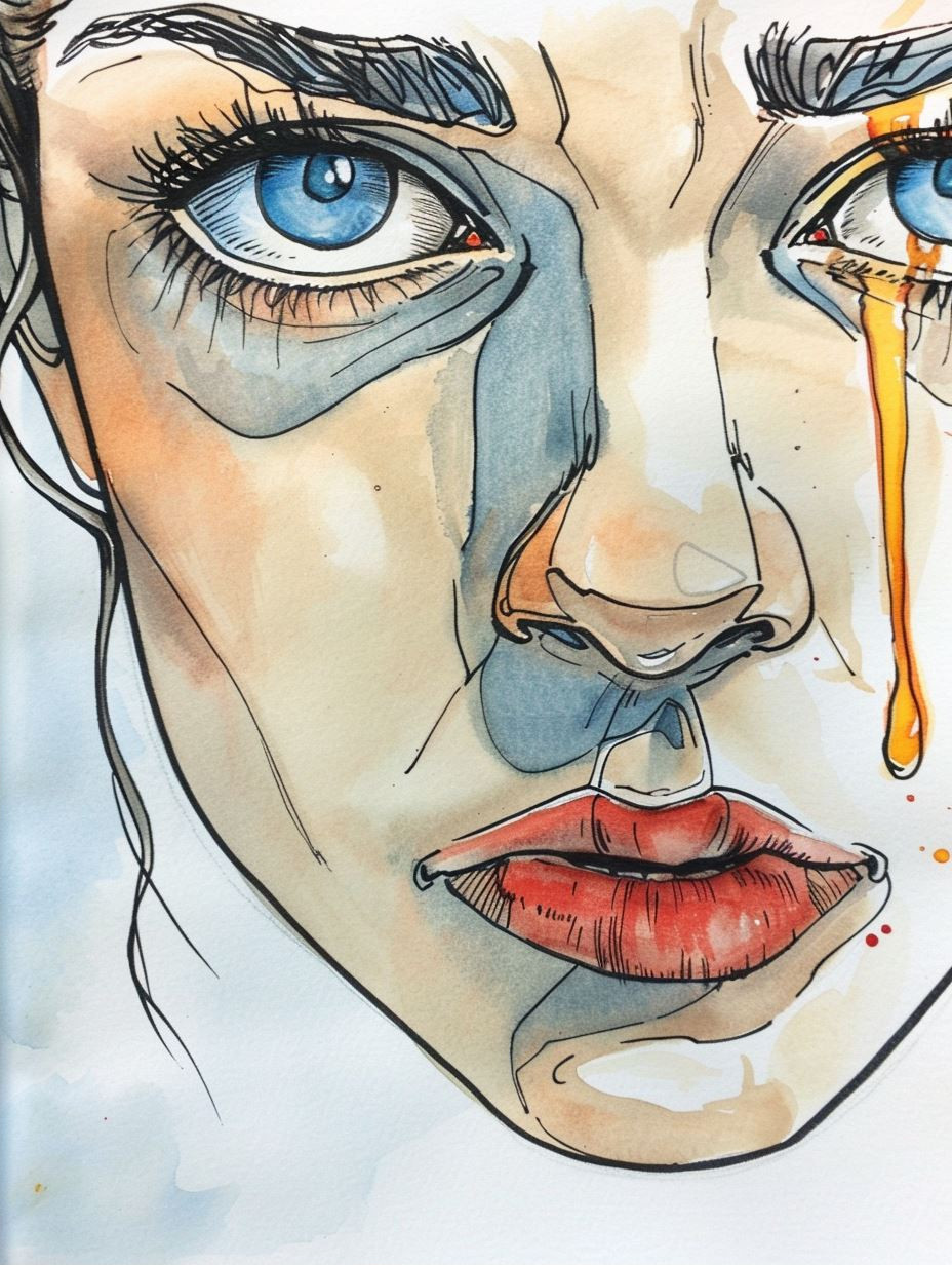 Emotional Echoes in Watercolor - Image 2