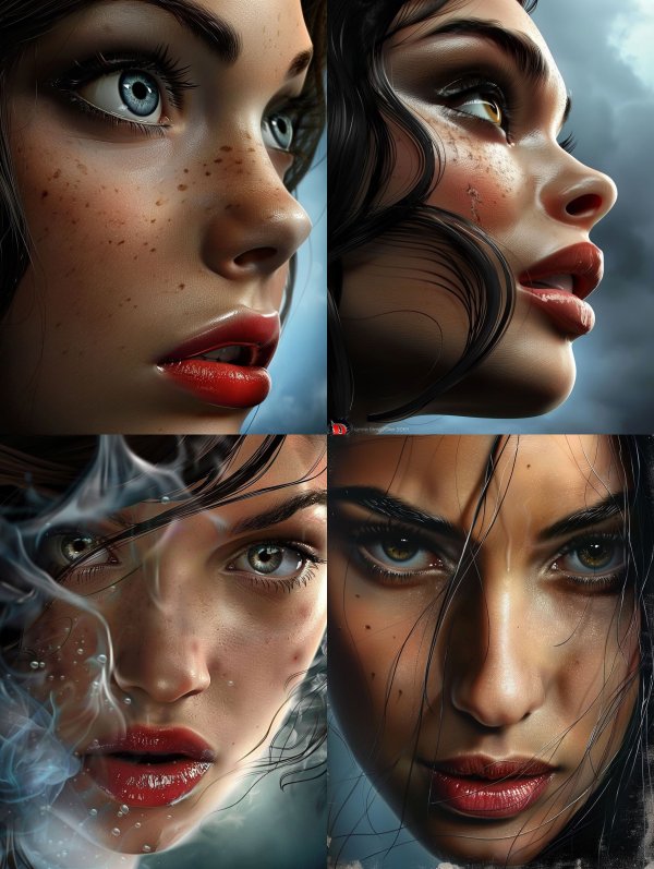 Ethereal Gaze: A Study in Digital Beauty