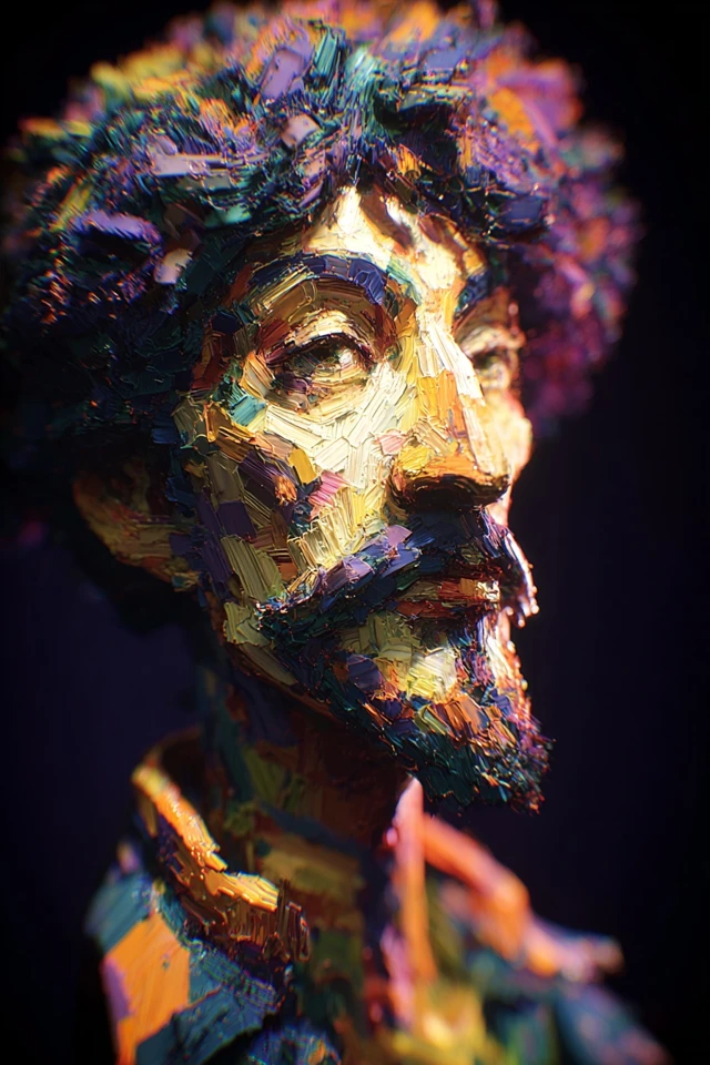Textured Dreams: A Colorful Artistic Journey - Image 1