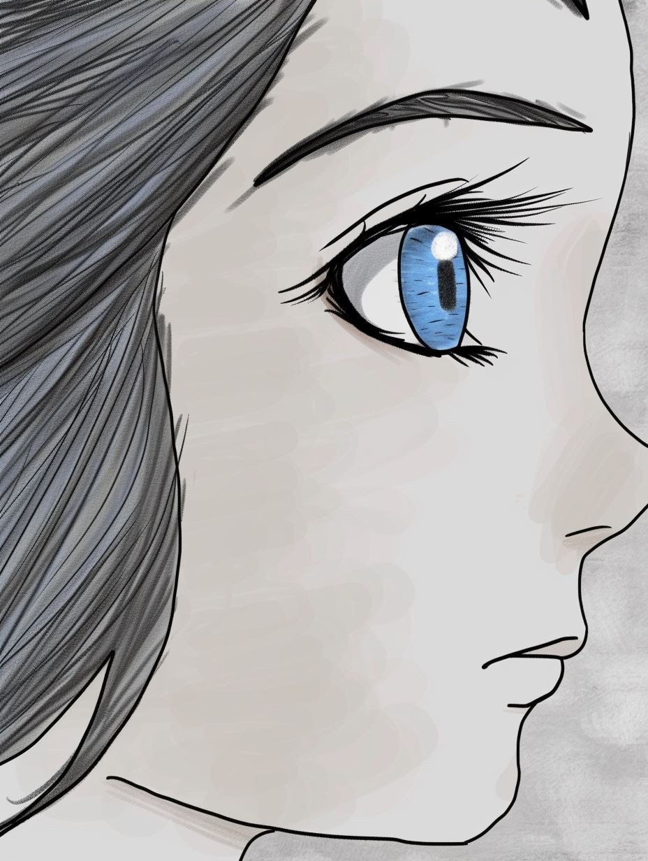 Ethereal Blue Eyed Anime Portraits - Image 3