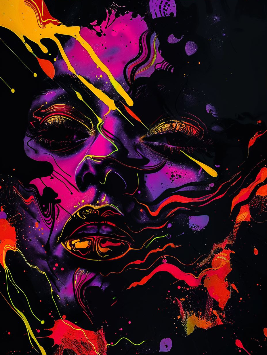 Neon Drip Cyber Portrait - Image 3