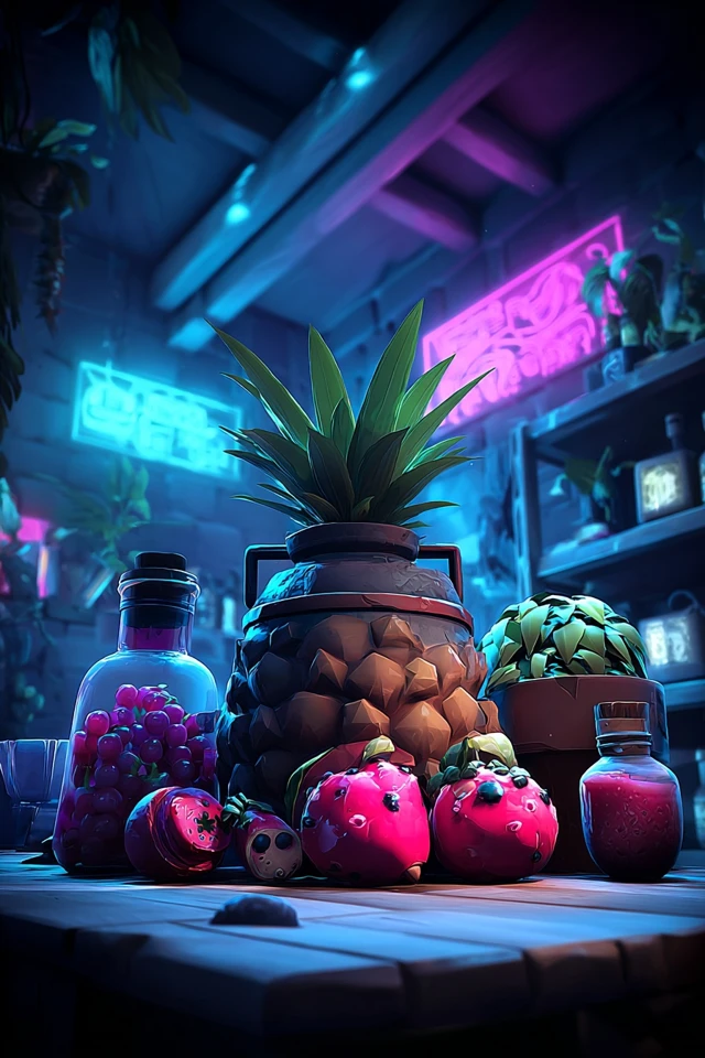 Neon Dreams: A Cyberpunk Fantasy Collage - Image 3