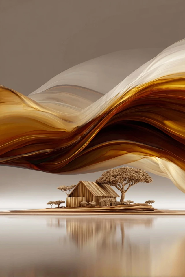 Golden Swirls of Coffee Art - Image 6