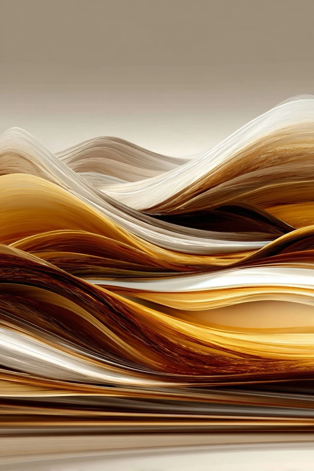 Golden Swirls of Coffee Art - Image 2