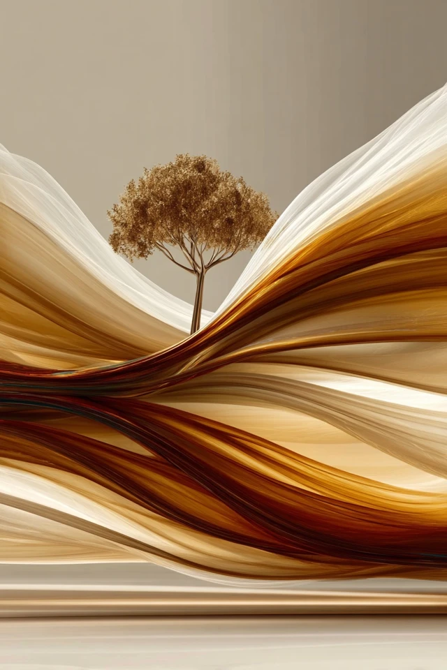 Golden Swirls of Coffee Art - Image 5