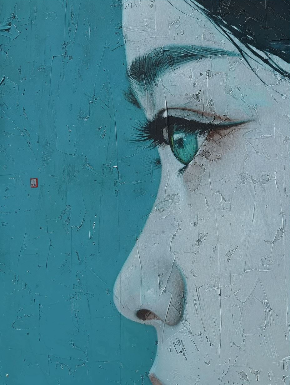 Fragmented Teal Ethereal Portraits - Image 3