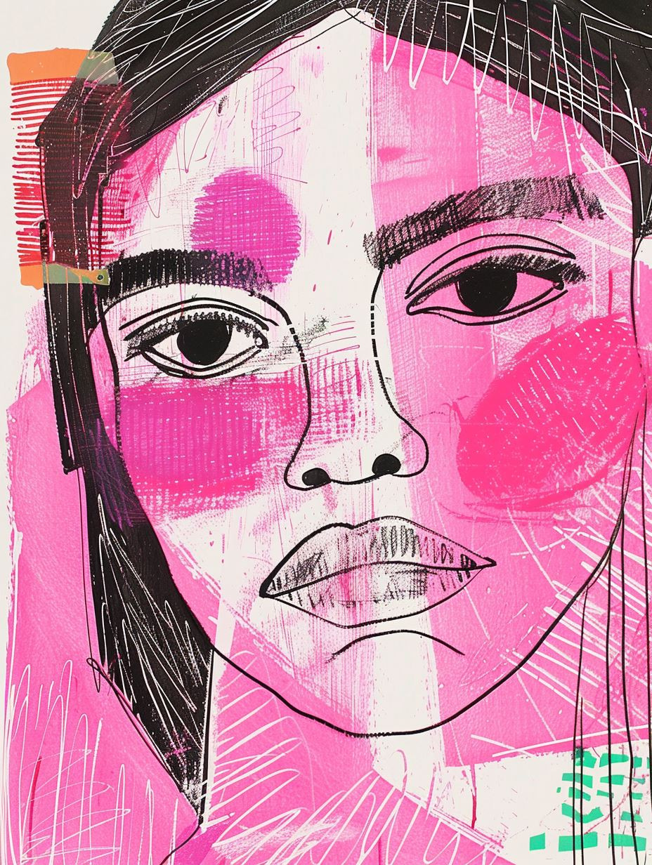 Neon Visions: A Study in Pink Portraits - Image 4
