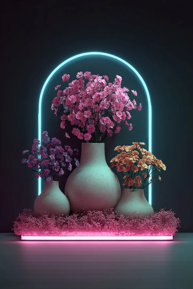 Neon Dreams: A Surreal Digital Collage - Image 3