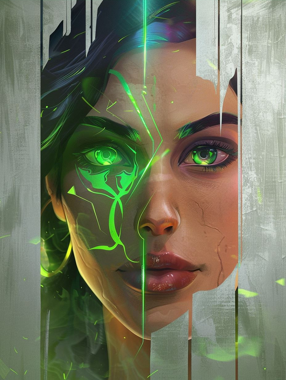Neon Visions: Digital Portraiture - Image 3