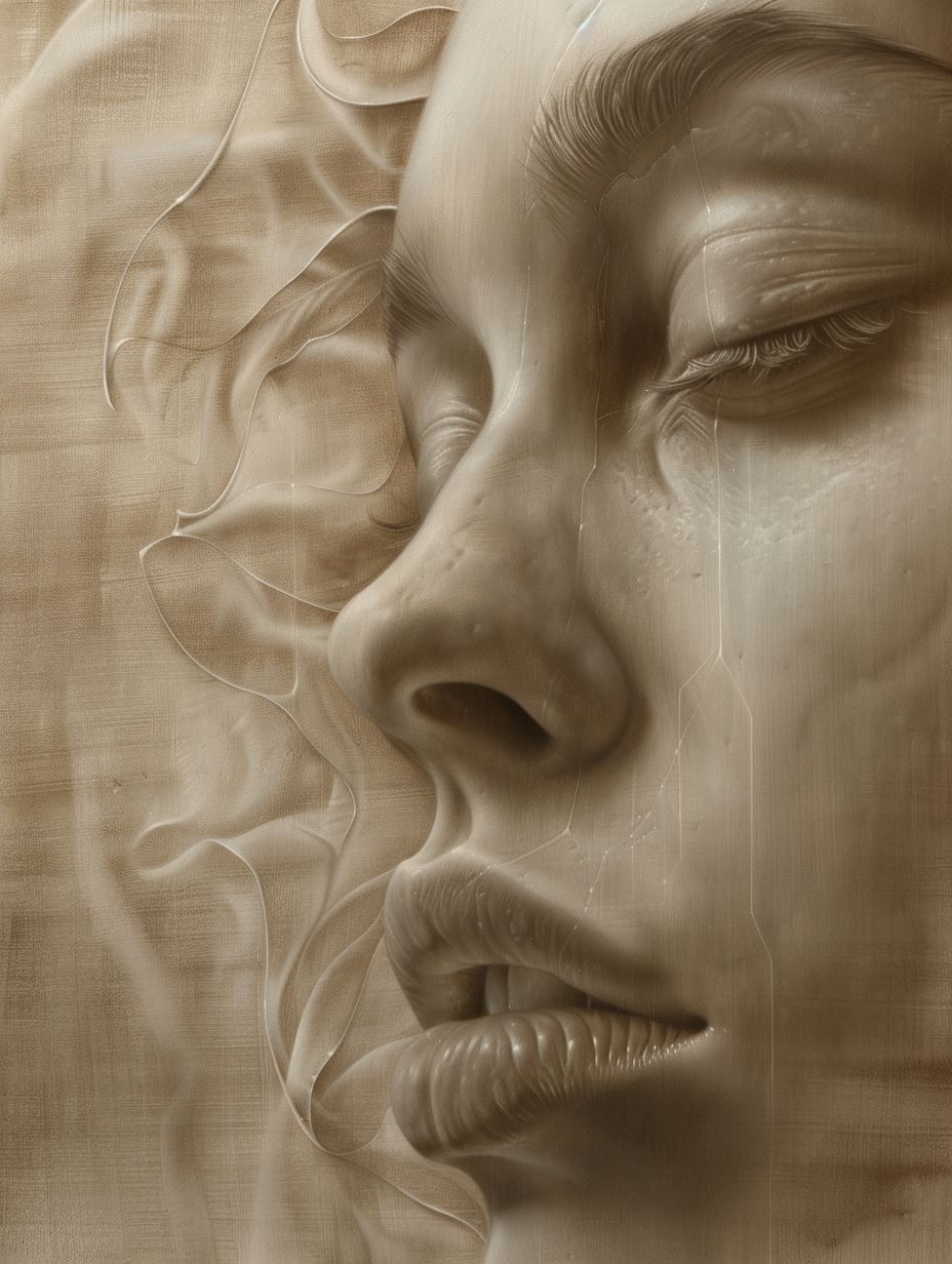 Ethereal Sepia Portrait Study - Image 4