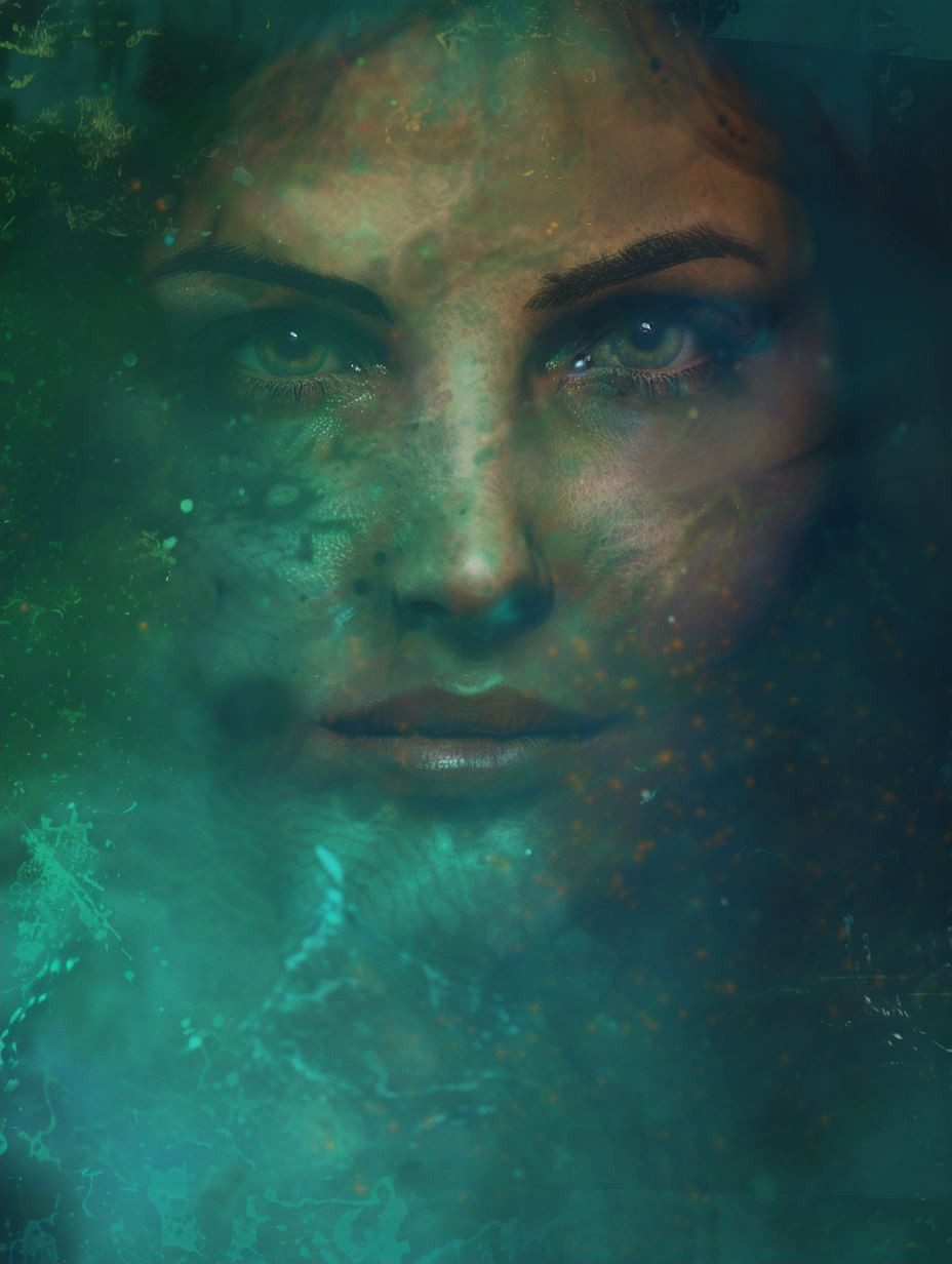 Ethereal Echoes in Teal and Azure - Image 2