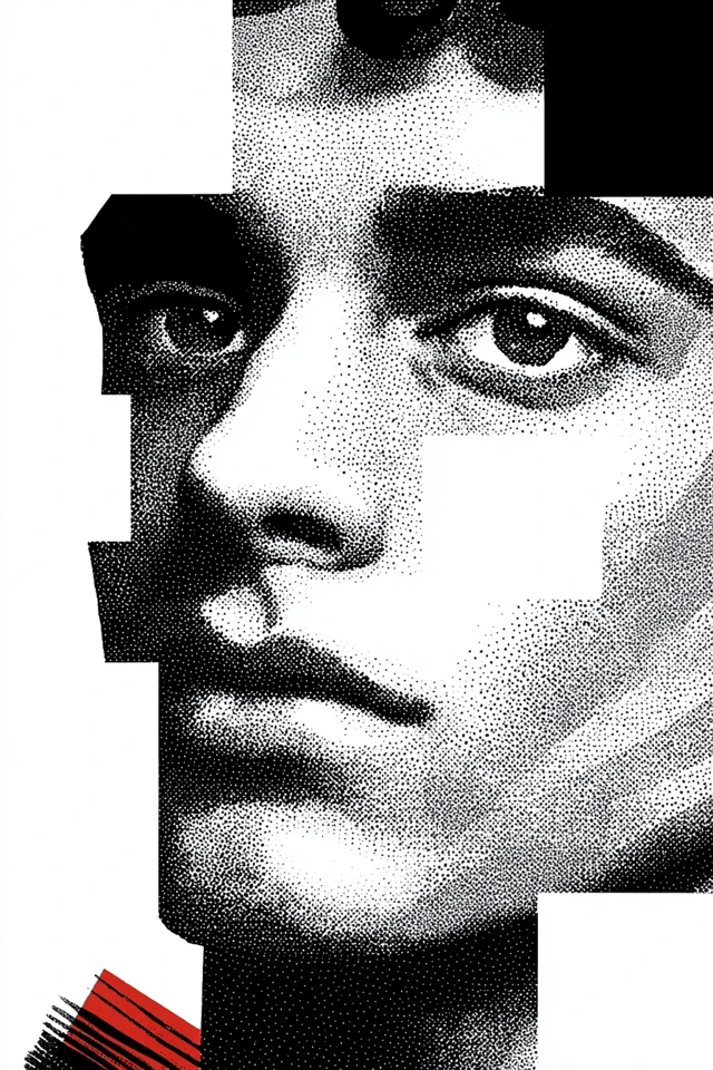 Fragmented Stipple Portrait - Image 1