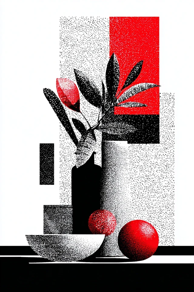 Fragmented Stipple Portrait - Image 3