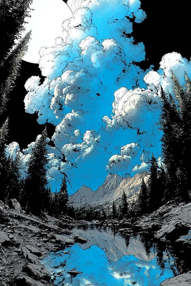 Surreal Blue Dreams and Fiery Contrasts - Image 2