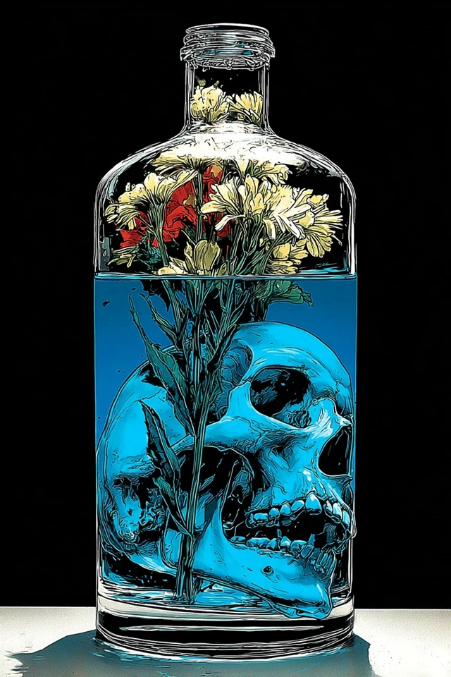 Surreal Blue Dreams and Fiery Contrasts - Image 3