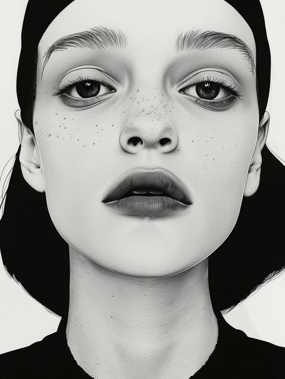 Monochrome High Fashion Portraiture - Image 1