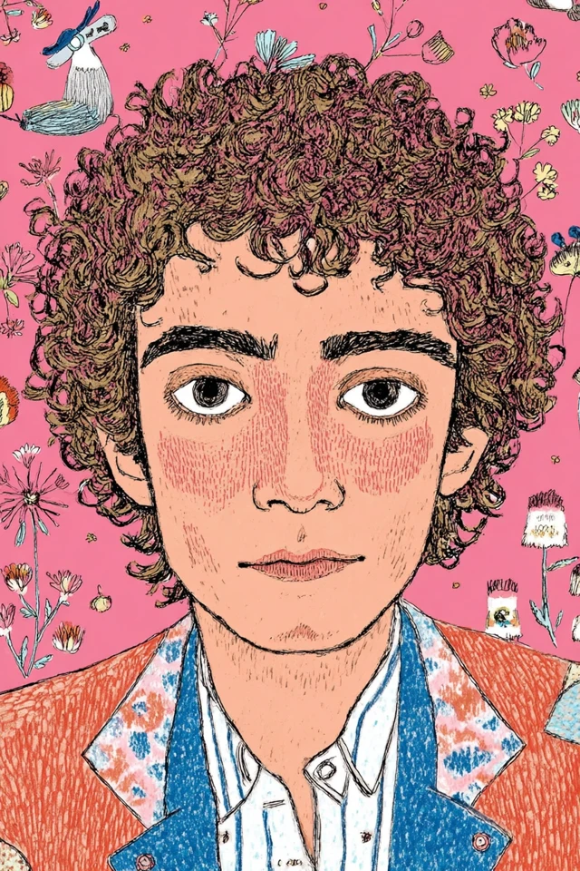 Floral Curly Portrait - Image 1