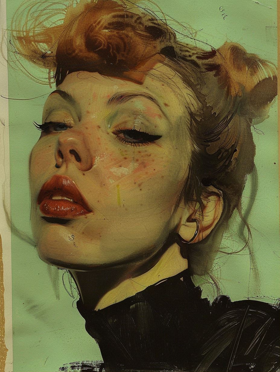 Avante Garde Mixed Media Portrait