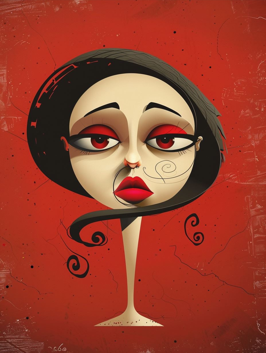 Stylized Female Portraits in Four Artistic Styles - Image 3