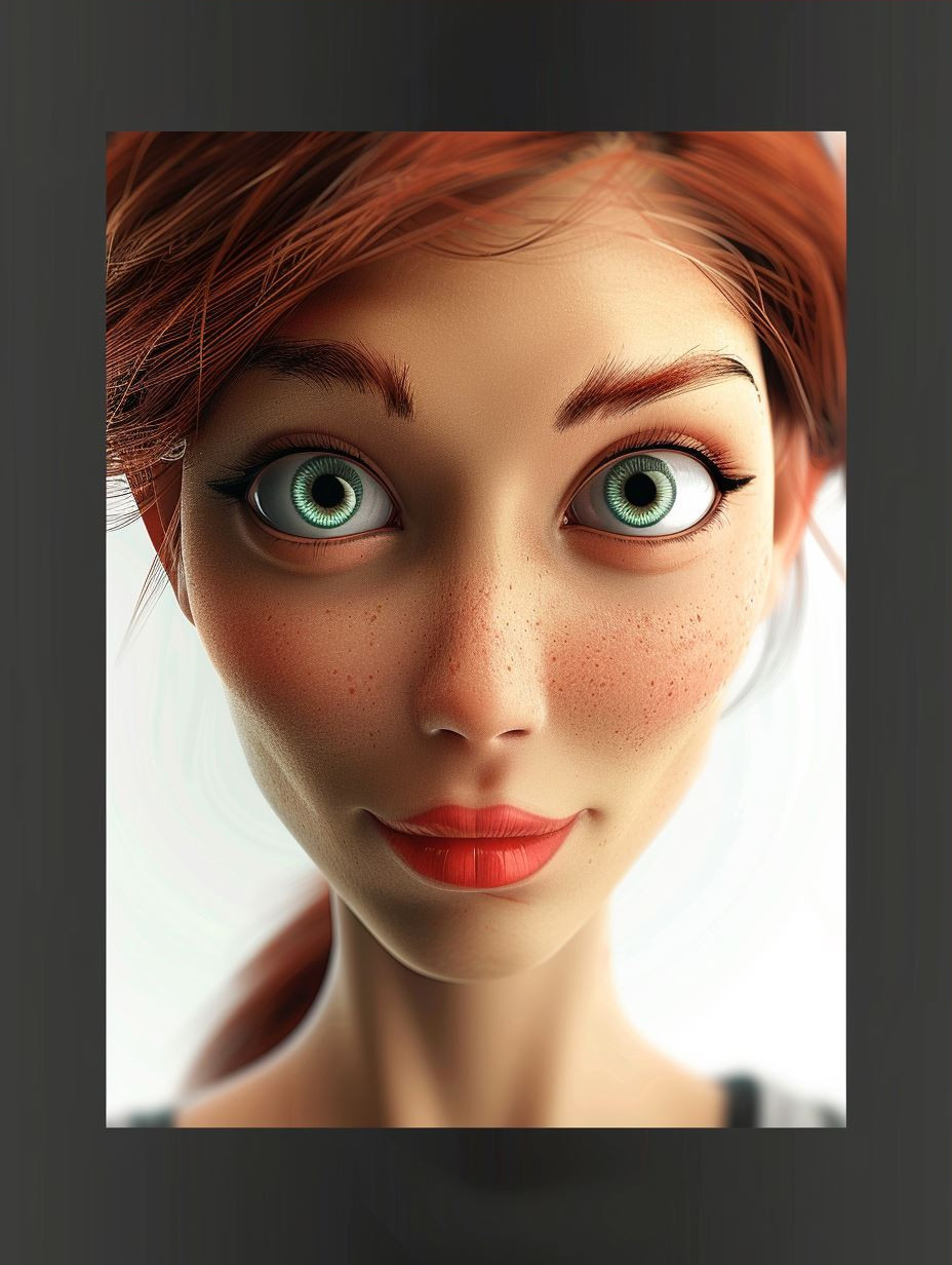 Hyper-Realistic Gaze Through Red - Image 3