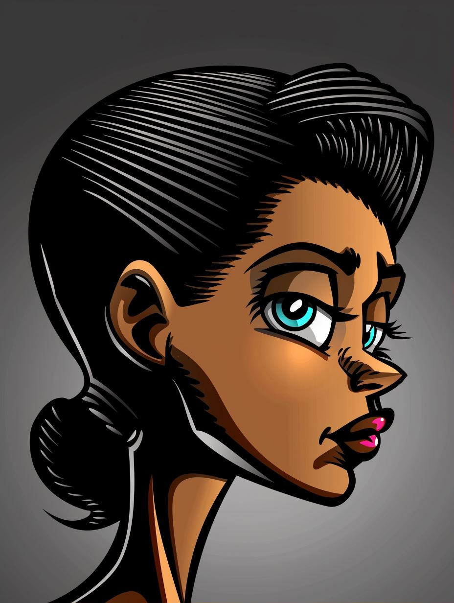 Bold Neo-Noir Comic Portrait