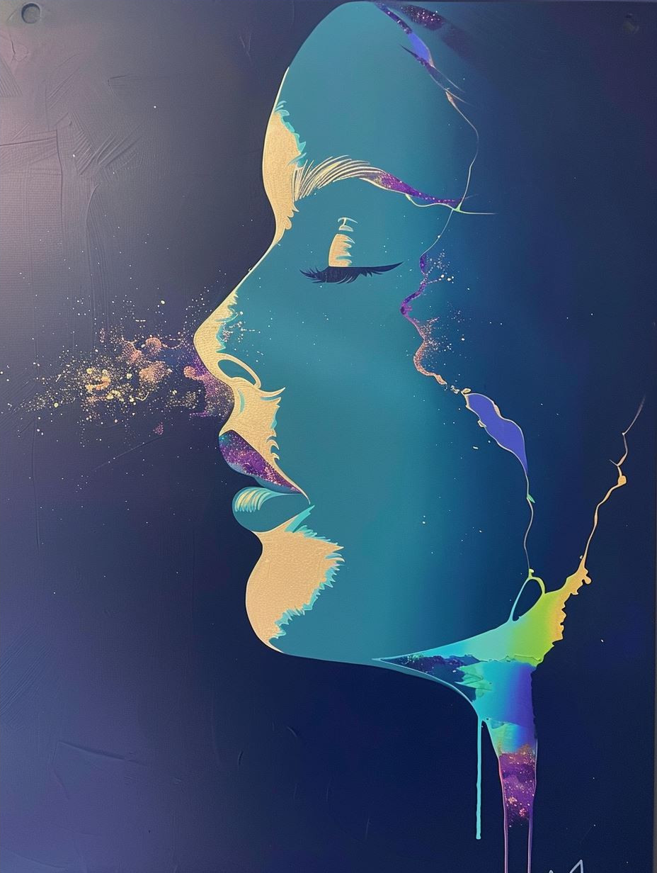 Celestial Blue Dreamscape Portrait - Image 4