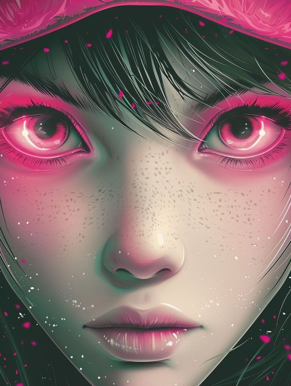Ethereal Pink Neon Dreamscape - Image 2