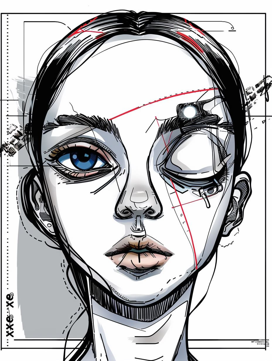 Edgy Cyberpunk Ink Portraits - Image 3