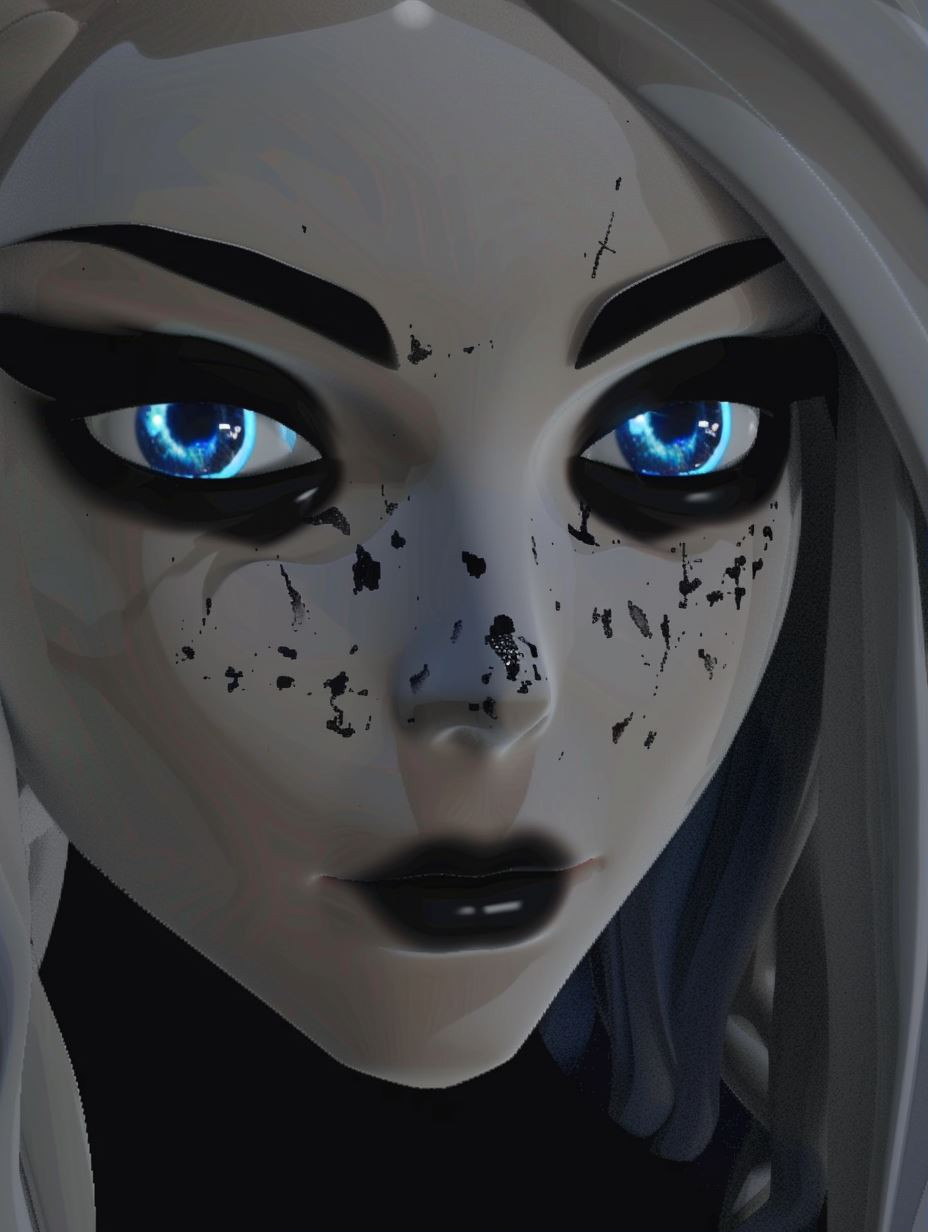 Ethereal Gaze of Frozen Shadows - Image 1