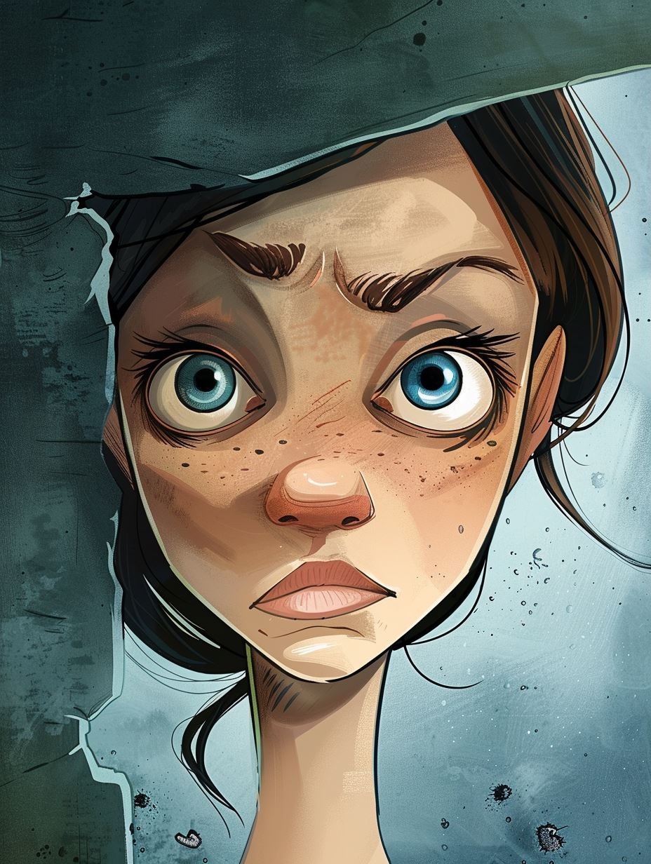 Melancholy Gaze Digital Portrait - Image 3