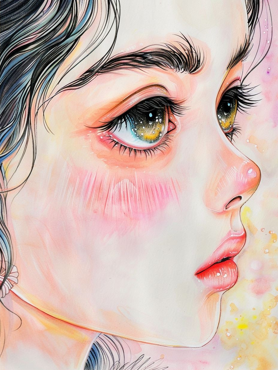 Dreamy Gaze: Ethereal Anime Portraits - Image 2