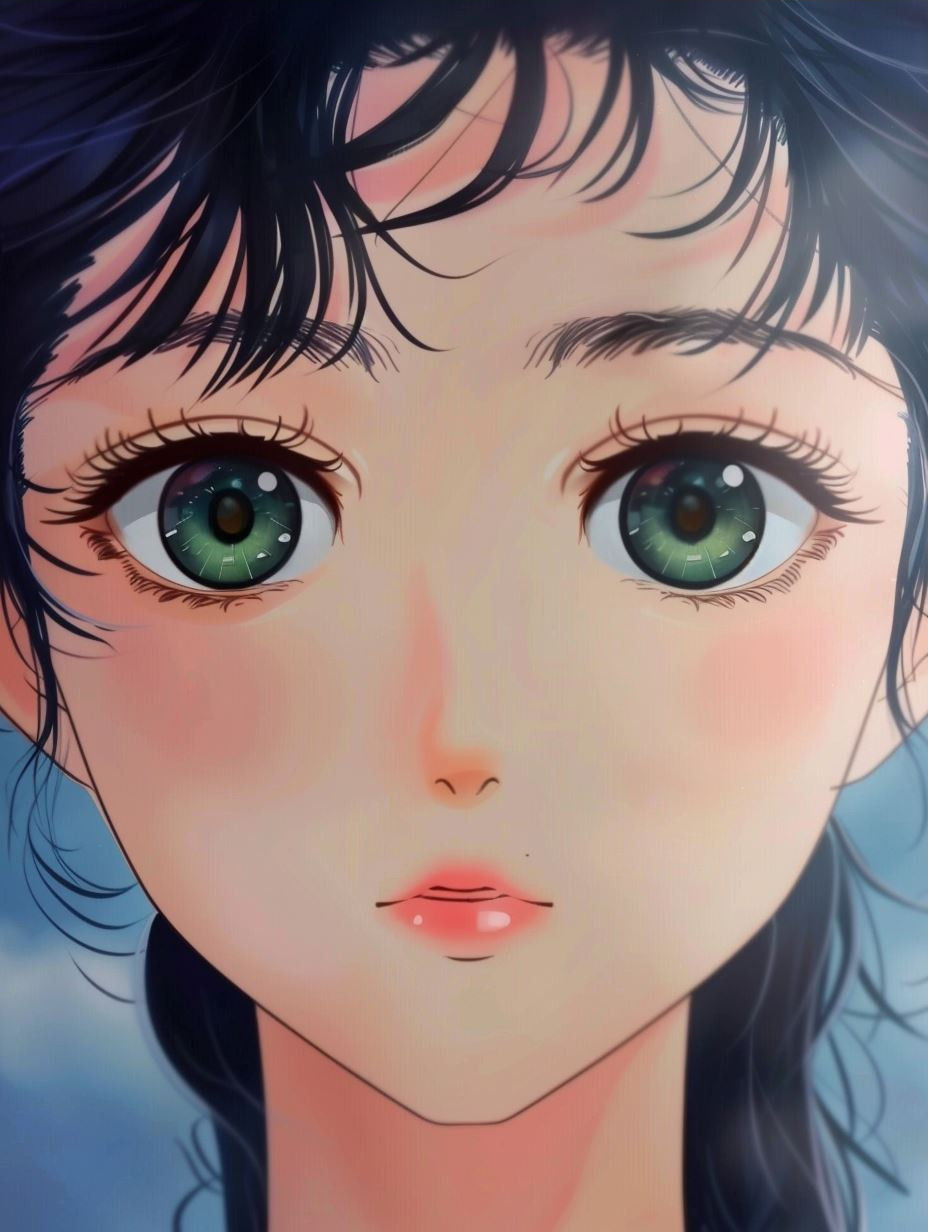 Melancholy Gaze in Soft Rain - Image 3