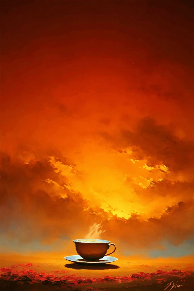 Crimson Sunset Serenity - Image 4