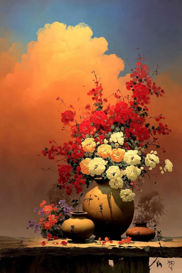 Crimson Sunset Serenity - Image 3