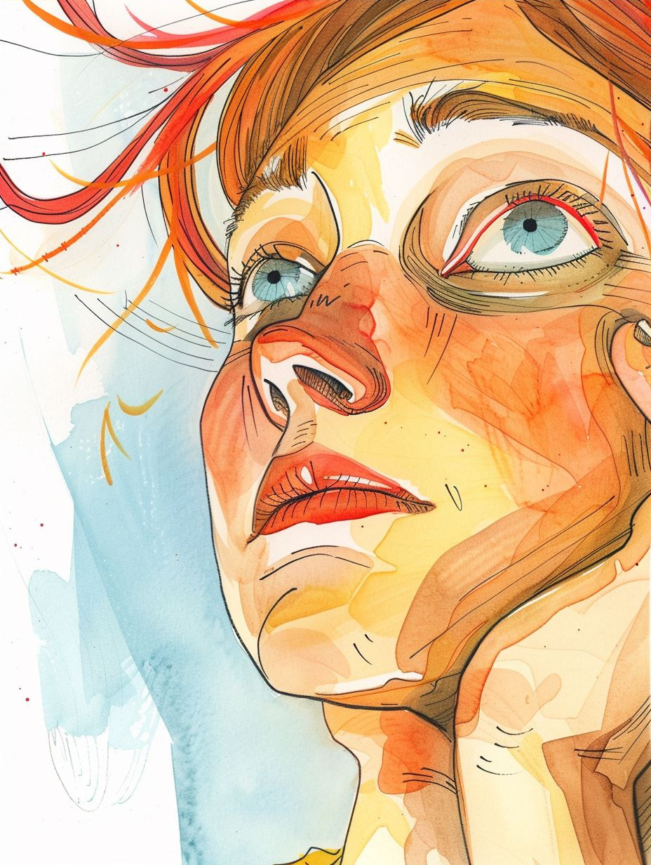 Expressive Watercolor Portrait Studies - Image 3