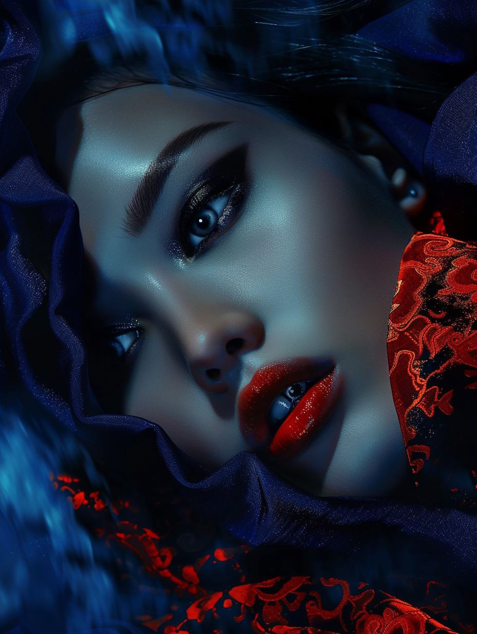 Mystic Crimson and Cobalt Portraits - Image 4