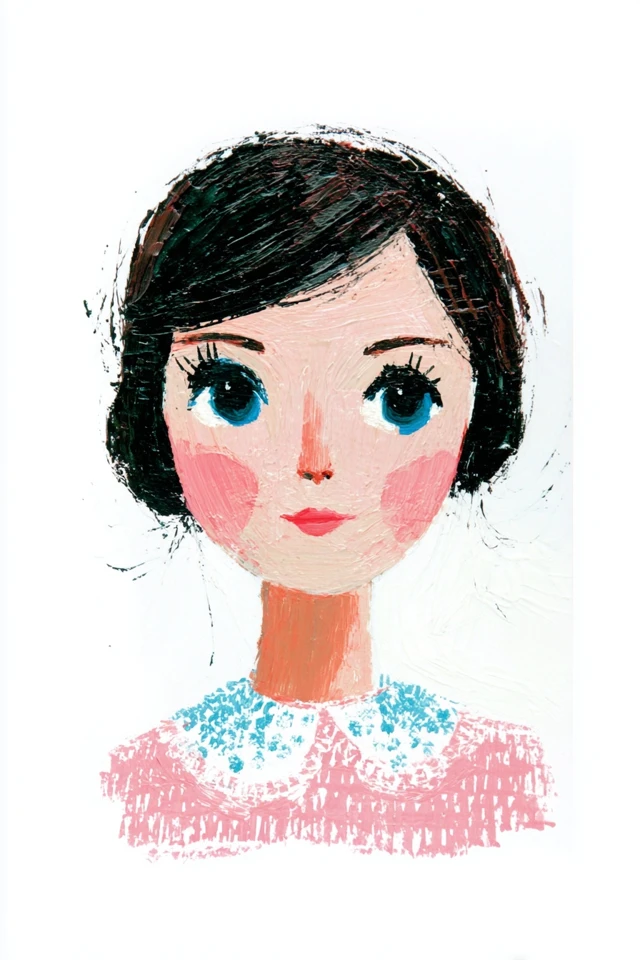 Whimsical Pastel Portrait - Image 1