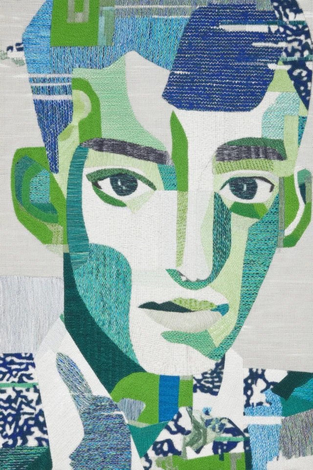 Woven Azure Portrait - Image 1