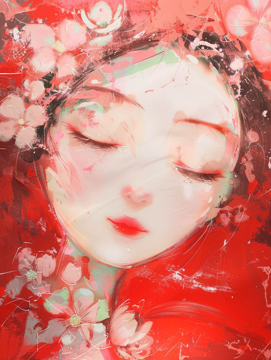 Crimson Visions: Four Faces of Emotion - Image 1