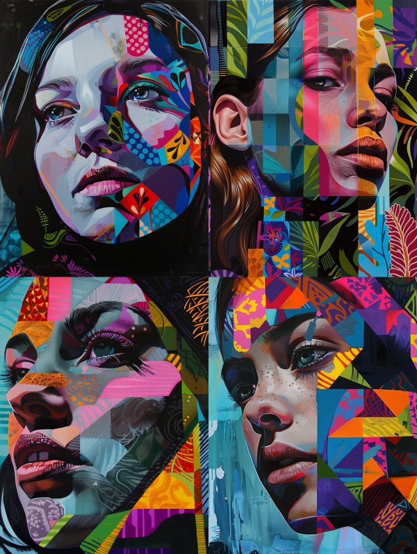 Prismatic Portraits of Fragmented Femininity