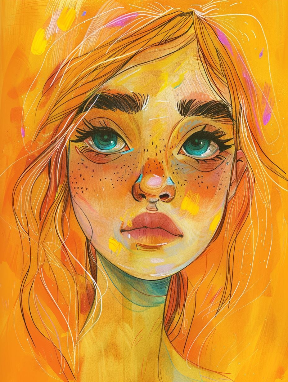 Vibrant Golden Portrait Studies - Image 3