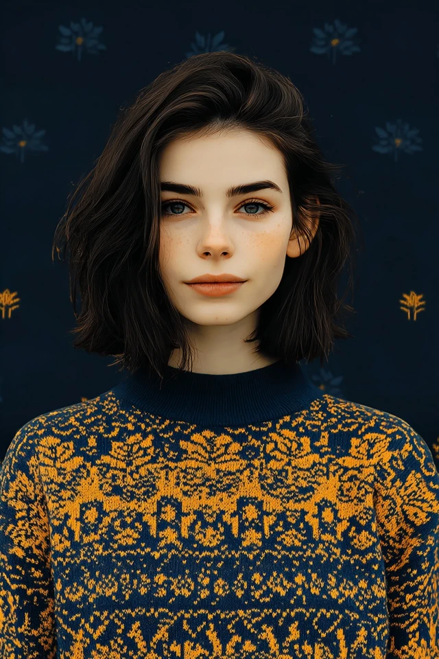 Midnight Amber Elegance - Image 1